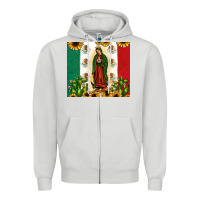 Dove Grey our lady of guadalupe Zipper Hoodie - JahusDesignShop