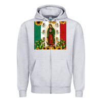 Heather Grey our lady of guadalupe Zipper Hoodie - JahusDesignShop