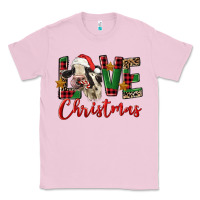 Bubblegum Pink love christmas holstein heifer Classic Tee - FaDigitalArtStudio