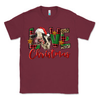 Burgundy love christmas holstein heifer Classic Tee - FaDigitalArtStudio