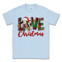 Dusty Blue love christmas holstein heifer Classic Tee - FaDigitalArtStudio