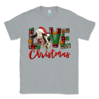 Heather Grey love christmas holstein heifer Classic Tee - FaDigitalArtStudio