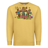 Antique Gold he is risen Premium Sweatshirt - MaliasSmallBusiness