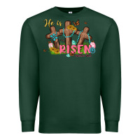 Sports Green he is risen Premium Sweatshirt - MaliasSmallBusiness