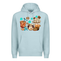 Blue Mist dog coffee cups with  food container bbs Premium Hoodie - BundleAndBundleShop