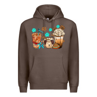 Coffee dog coffee cups with  food container bbs Premium Hoodie - BundleAndBundleShop