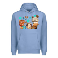 Colony Blue dog coffee cups with  food container bbs Premium Hoodie - BundleAndBundleShop