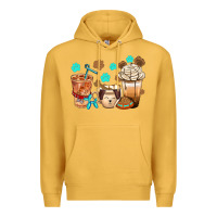 Mustard dog coffee cups with  food container bbs Premium Hoodie - BundleAndBundleShop