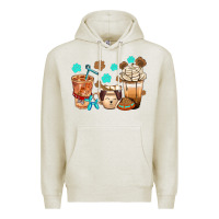 Oatmeal Heather dog coffee cups with  food container bbs Premium Hoodie - BundleAndBundleShop