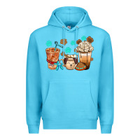 Ocean Blue dog coffee cups with  food container bbs Premium Hoodie - BundleAndBundleShop