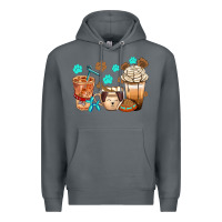 Rock dog coffee cups with  food container bbs Premium Hoodie - BundleAndBundleShop