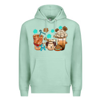 Seafoam dog coffee cups with  food container bbs Premium Hoodie - BundleAndBundleShop