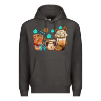 Smoke dog coffee cups with  food container bbs Premium Hoodie - BundleAndBundleShop