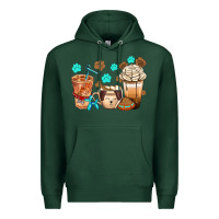 Sports Green dog coffee cups with  food container bbs Premium Hoodie - BundleAndBundleShop