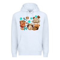 White dog coffee cups with  food container bbs Premium Hoodie - BundleAndBundleShop