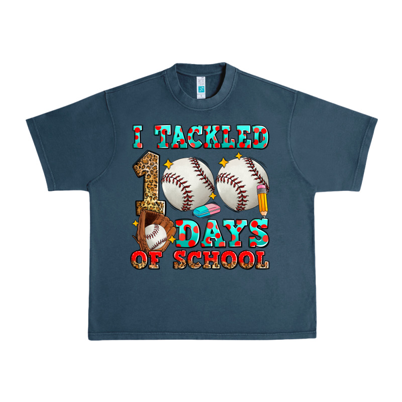 I Tackled 100 Days Of School Baseball Urban Heavy Tee by Zillion Design Studio | Teevron