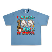 Pebble Blue i tackled 100 days of school baseball Urban Heavy Tee - Zillion Design Studio