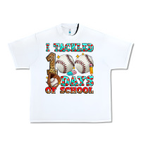 White i tackled 100 days of school baseball Urban Heavy Tee - Zillion Design Studio