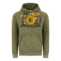 Vintage Olive with god all things are possible Vintage Hoodie - texasbilliewilder