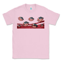 Bubblegum Pink american flag lips 16oz libbey cup Classic Tee - HRA Design Shop