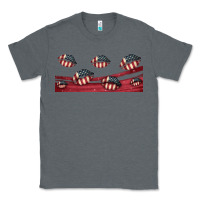 Charcoal Heather american flag lips 16oz libbey cup Classic Tee - HRA Design Shop
