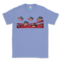 Colony Blue american flag lips 16oz libbey cup Classic Tee - HRA Design Shop