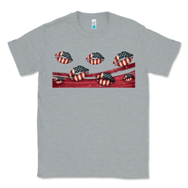 American Flag Lips 16oz Libbey Cup Classic Tee by HRA Design Shop | Teevron