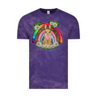 Cloud Purple easter rabbit rainbow Vintage Tee - BarkalooDesign