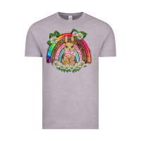 Vintage Zinc easter rabbit rainbow Vintage Tee - BarkalooDesign