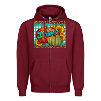 Burgundy pumpkin mama mouse pad Zipper Hoodie - BundleAndBundleShop