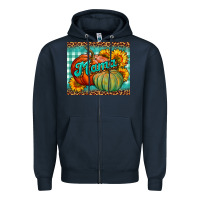 Navy pumpkin mama mouse pad Zipper Hoodie - BundleAndBundleShop