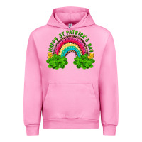 Fuchsia Pink happy st patricks day rainbow and shamrock Urban Hoodie - RanaPortraitStore