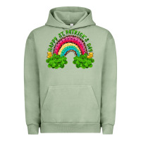 Pigment Oil Green happy st patricks day rainbow and shamrock Urban Hoodie - RanaPortraitStore