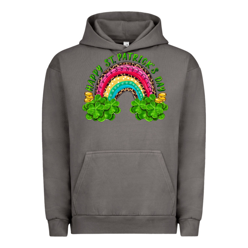 Happy St Patricks Day Rainbow And Shamrock Urban Hoodie by RanaPortraitStore | Teevron