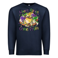 Navy where babies come from Premium Sweatshirt - MaliasSmallBusiness
