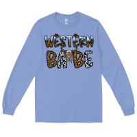 Colony Blue western babe Long Sleeve Tee - CowhideDigitalArt