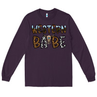 Plum western babe Long Sleeve Tee - CowhideDigitalArt