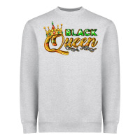 Heather Grey black queen Heavyweight Sweatshirt - texasbilliewilder