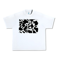 White distressed cowhide pattern Urban Heavy Tee - RanaPortraitStore