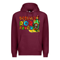 Burgundy tequila porfavor Premium Hoodie - AdoDesignShop