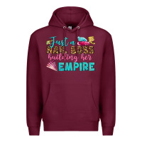 Burgundy just a nail boss building her empire bbs Premium Hoodie - BundleAndBundleShop