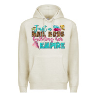 Oatmeal Heather just a nail boss building her empire bbs Premium Hoodie - BundleAndBundleShop