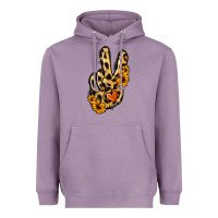 Lavender Leopard Sunflower Peace Sign Heavyweight Hoodie - Jasminsmagicworld