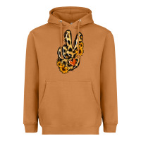 Meerkat Leopard Sunflower Peace Sign Heavyweight Hoodie - Jasminsmagicworld