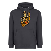 Smoke Leopard Sunflower Peace Sign Heavyweight Hoodie - Jasminsmagicworld