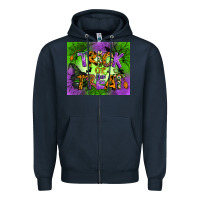 Navy trick or treat mouse pad Zipper Hoodie - BundleAndBundleShop