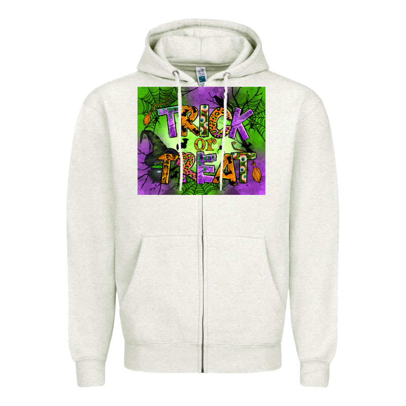 Trick Or Treat Mouse Pad Zipper Hoodie by BundleAndBundleShop | Teevron