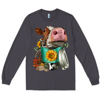 Smoke Simmental Cow Coffee Cup Long Sleeve Tee - FaDigitalArtStudio