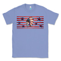 Colony Blue patriotic native american headdress 16oz libbey cup Classic Tee - HRA Design Shop
