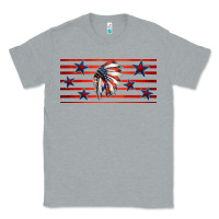 Heather Grey patriotic native american headdress 16oz libbey cup Classic Tee - HRA Design Shop
